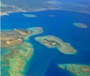 Credit - V. Jungblut Aerial shot of Tongatapu Island, Tonga. Credit - V. Jungblut