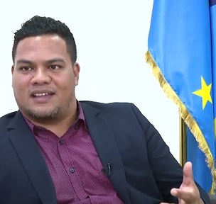 Credit - https://pina.com.fj/ Tuvalu Foreign Minister Simon Kofe. Credit - https://pina.com.fj/