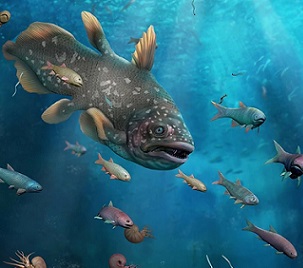 Credit: Dinghua Yang, Haijun Song The Guiyang biota from China reveals a complex marine ecosystem that lived 250 million years ago (artist’s impression).Credit: Dinghua Yang, Haijun Song