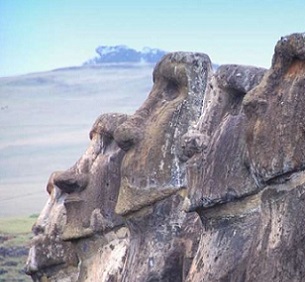 Credit - CC0 Public Domain Moai statues on Easter Island. Credit - CC0 Public Domain