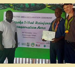 Padezeka Rainforest Declared as a Conservation Area. Credit - MECDM Padezeka Rainforest Declared as a Conservation Area. Credit - MECDM