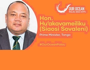 Credit - Our Ocean Palau Tongan Prime Minister at Palau Our Oceans Conference. Credit - Our Ocean Palau