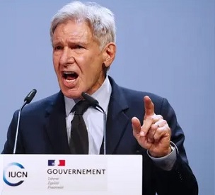 We’ve got to get to work’ – actor Harrison Ford calls for action on protecting the planet on the first day of the IUCN’s world conservation congress in Marseille, France. Photograph: Guillaume Horcajuelo/EPA We’ve got to get to work’ – actor Harrison Ford calls for action on protecting the planet on the first day of the IUCN’s world conservation congress in Marseille, France. Photograph: Guillaume Horcajuelo/EPA
