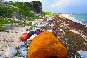 The flow of plastic into the ocean is expected to triple by 2040 if current trends continue, up to 29m tonnes a year. Photograph: Taiwan Academia Sinica Handout/EPA
