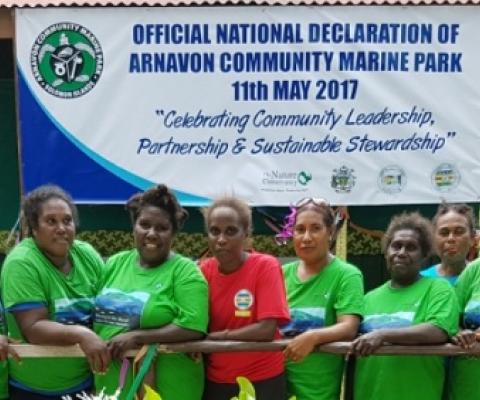 Arnavon community marine park staff. Photo: The Nature Conservancy Office, Honiara