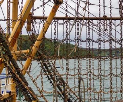 Beam trawlers’ heavy chains are dragged along the seabed, releasing carbon into the seawater. Photograph: aphperspective/Alamy