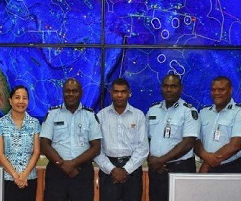 FFA Director General, Dr Manumatavai Tupou-Roosen and staff of FFA with the RSIPF officials. credit - https://www.solomonstarnews.com/