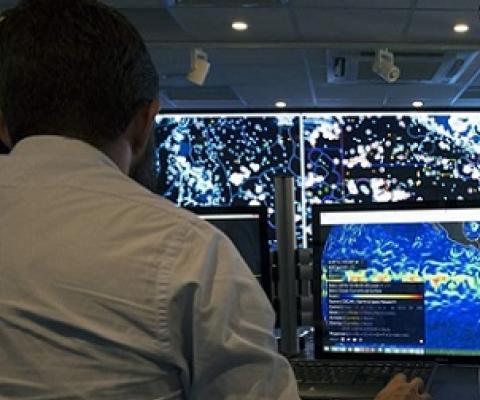 Using satellites, remote sensors, and artificial intelligence, analysts monitor fishing activities around the world. Credit - Michael DeChant