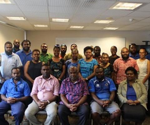 Participants at The Grand Hotel meeting. Credit - Hilaire Bule, www.dailypost.vu