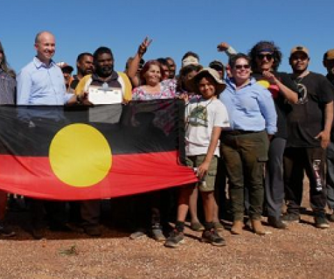 Energy and Environment Matt Kean with traditional landowners