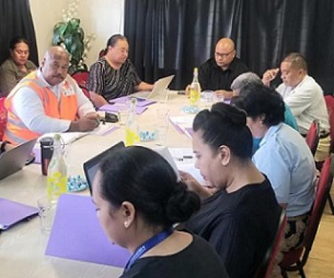 Oceans 7 – Members of the Tonga Ocean 7 committee meeting to discuss the Ocean Plan earlier this year. Photo: Iliesa Tora/Enviro News.