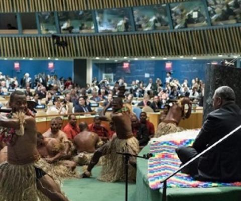 A performance by Fiji at the opening of the UN Ocean Conference in 2017 (UN Photo)