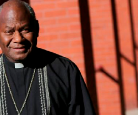 Cardinal John Ribat of Papua New Guinea. credit - CNS photo/Bob Roller 