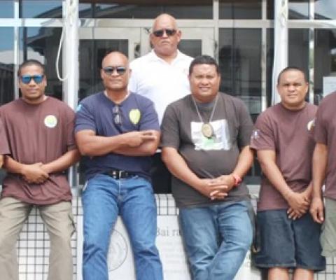 Ngeremlengui PAN Rangers with Bureau of Maritime Security and Fish & Wildlife Protection Officers. Credit - www.islandtimes.org