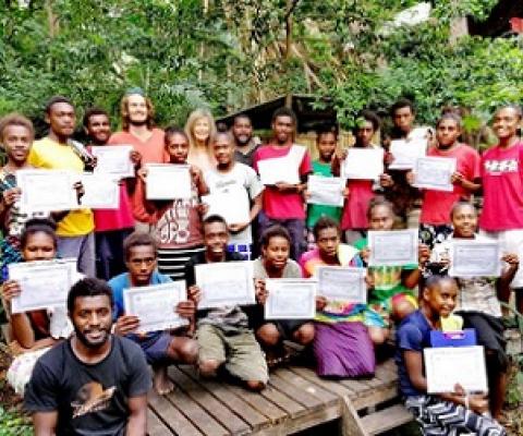 Final certificates given out to students who participated in the Environment Camp. source - https://dailypost.vu