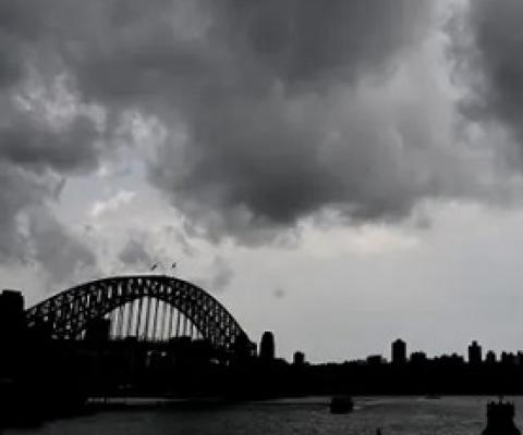 Storm clouds over Sydney. Photograph: Peter Parks/AFP via Getty Images