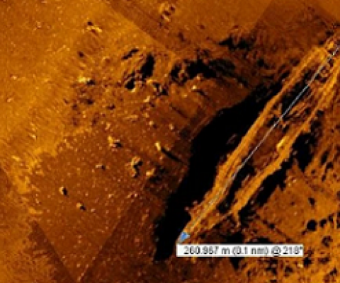 A compilation of sonar images showing the wreckage of the Japanese carrier Akagi. Credit - Vulcan, Inc.