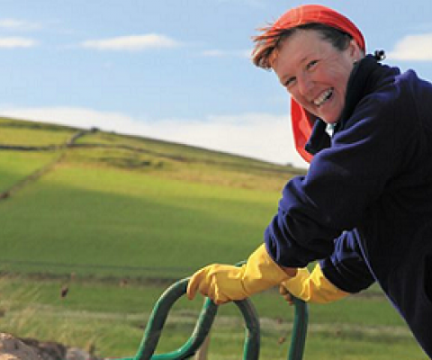 Kathleen Jamie at Links of Noltland in Orkney, UK.Credit: Graeme Wilson