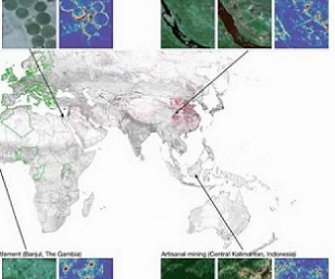Satellite mapping of human pressure on land. Credit - Environmental Research Letters (2021). DOI: 10.1088/1748-9326/abe00a