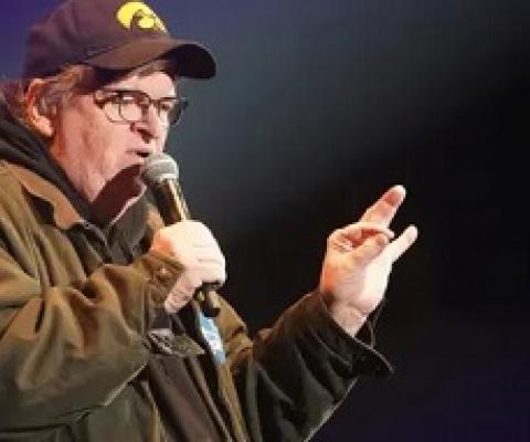 The executive director of Planet of the Humans, Michael Moore, has defended the film against criticism from environmentalists saying he wanted to ignite a discussion. Photograph: Carlo Allegri/Reuters