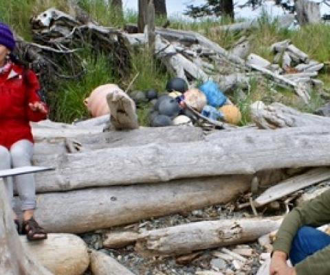 University of Washington ecologist Professor Phil Levin interviewing a Haida woman on Haida Gwaii off the northwest coast of British Columbia. Image: SUPPLIED