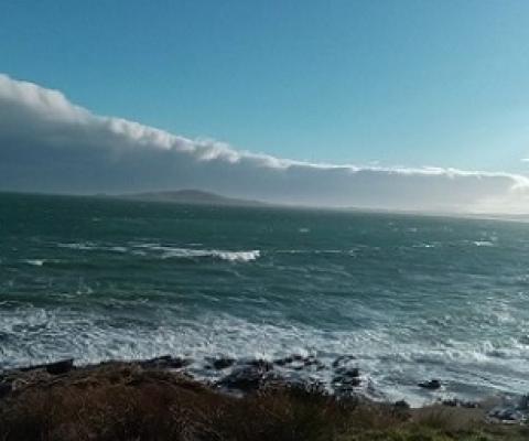 The first glimpse of Rakiura/Stewart Island. Photo: Bruce Hopkins