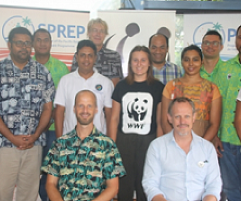 Staff of WWF Pacific and SPREP at the MOU signing. credit - SPREP